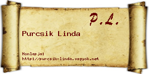 Purcsik Linda névjegykártya
